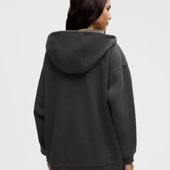 🆕🩶 Lululemon Women's Big Cozy Ultra-Oversized Full-Zip Hoodie Long Graphite Grey